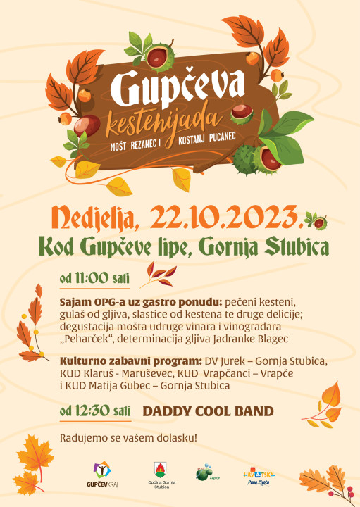 Gupčeva kestenijada - Mošt rezanec i kostanj pucanec - nedjelja 22.10.2023.